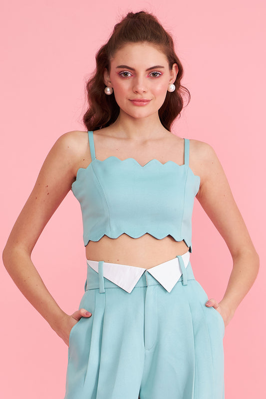 Aqua Crop Top